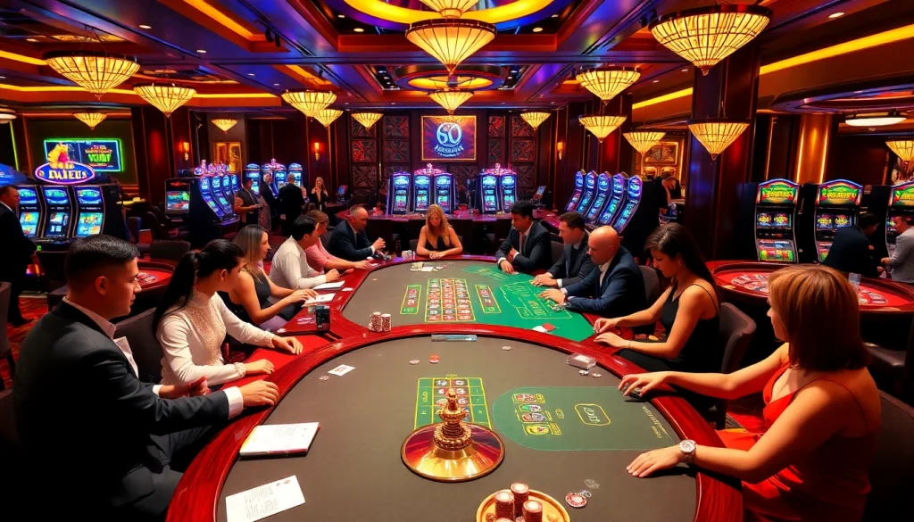 Experience the excitement at https://hz88.my/ as players engage in thrilling poker games at vibrant casino tables.
