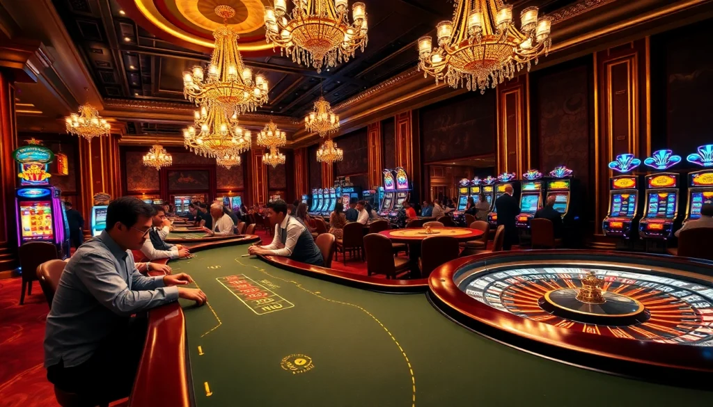 NOHU gaming chips and roulette wheel amid a lively casino atmosphere, highlighting excitement in gambling.